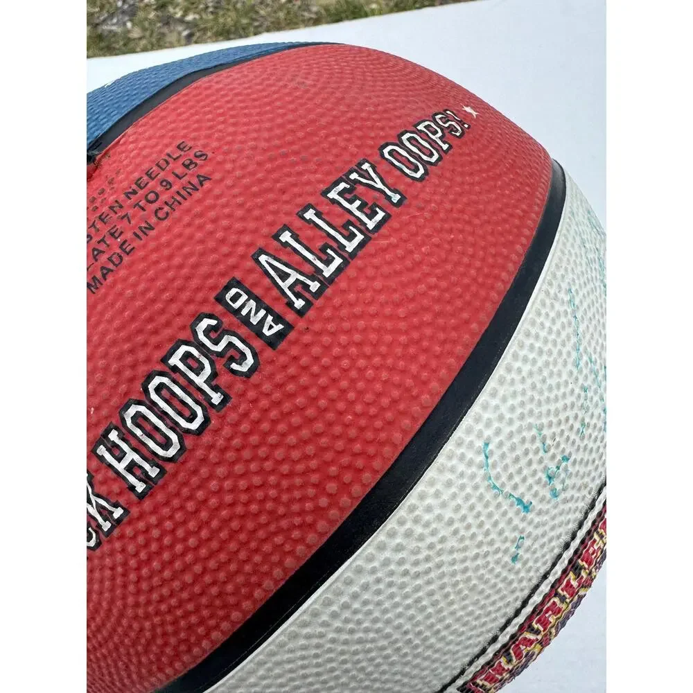 Harlem Wizards signed autographed multiple signatures basketball 10